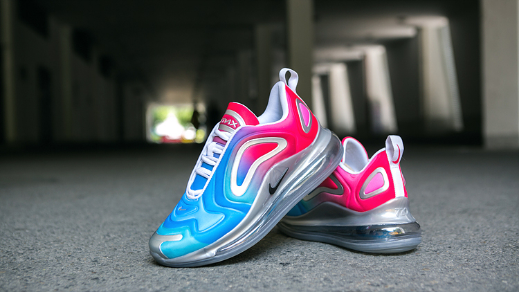 Nike Air Max 720 Silver Blue Red Shoes - Click Image to Close
